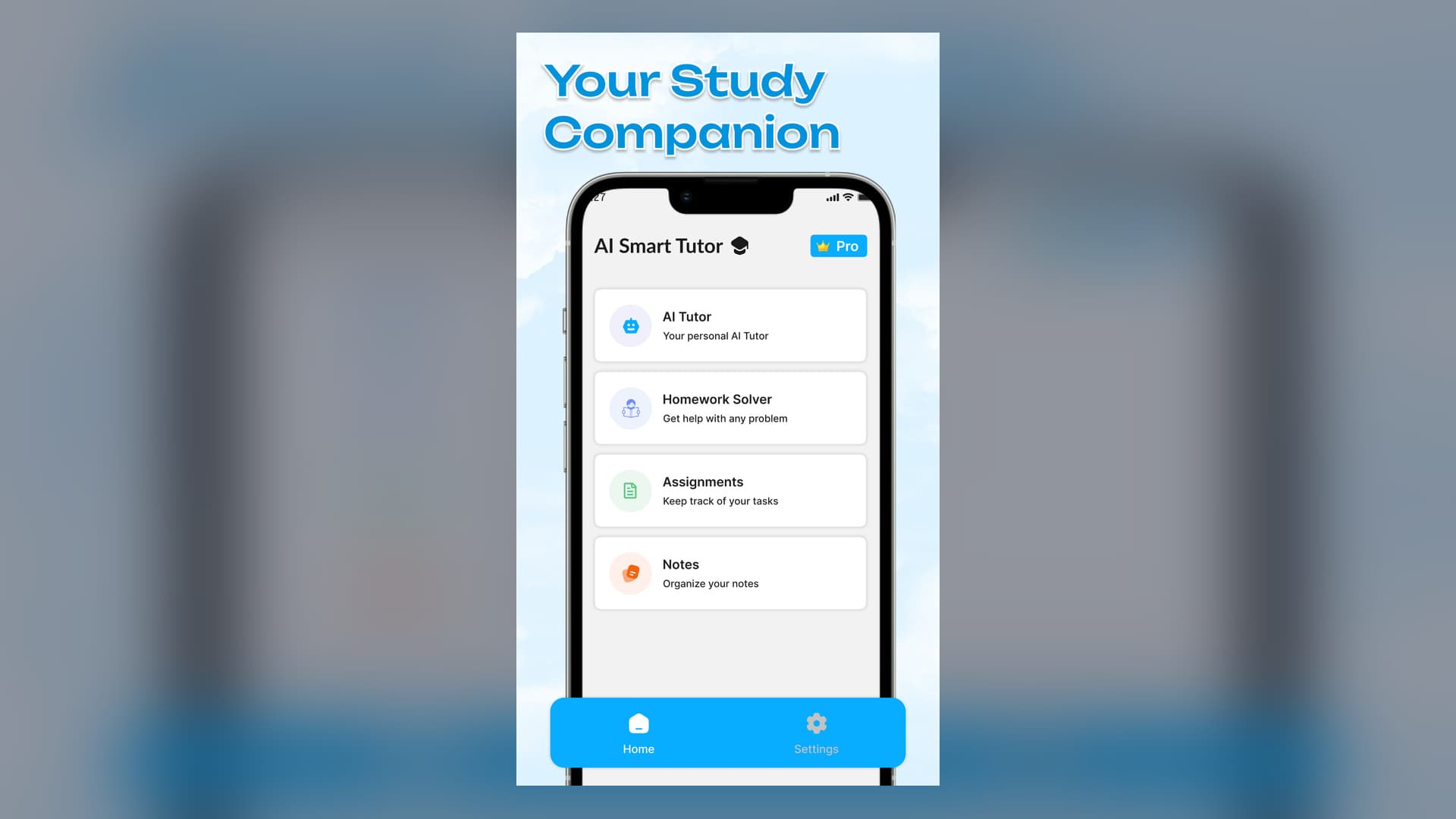 AI Smart Tutor — Homework Solve interface